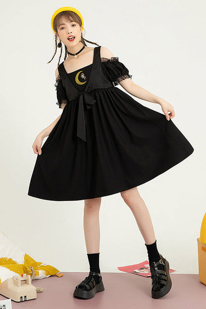 Reversible High-Waist Short-Sleeve Sweet Lolita Dress