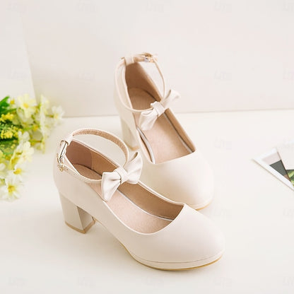 Weddings Shoes White Mary Jane for Girls' Bow - Perfect