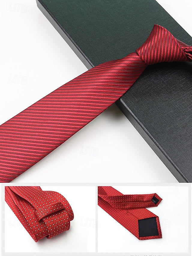 striped satin tie Men's