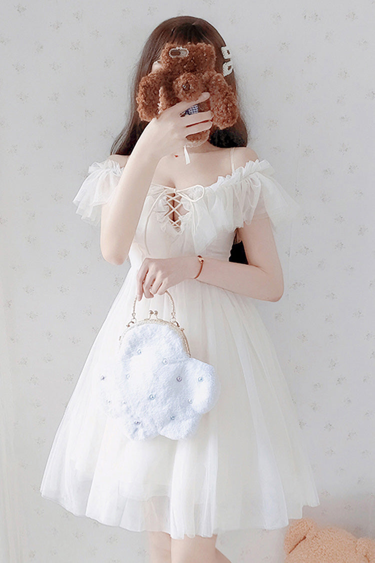 Ivory Boatneck Sweet Lolita Strapless Jumper Skirt