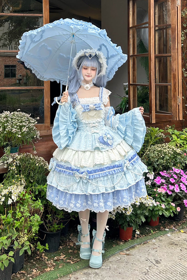 Falling Sakura Ruffle Hanayome Bow Lace Plus Size Princess JSK