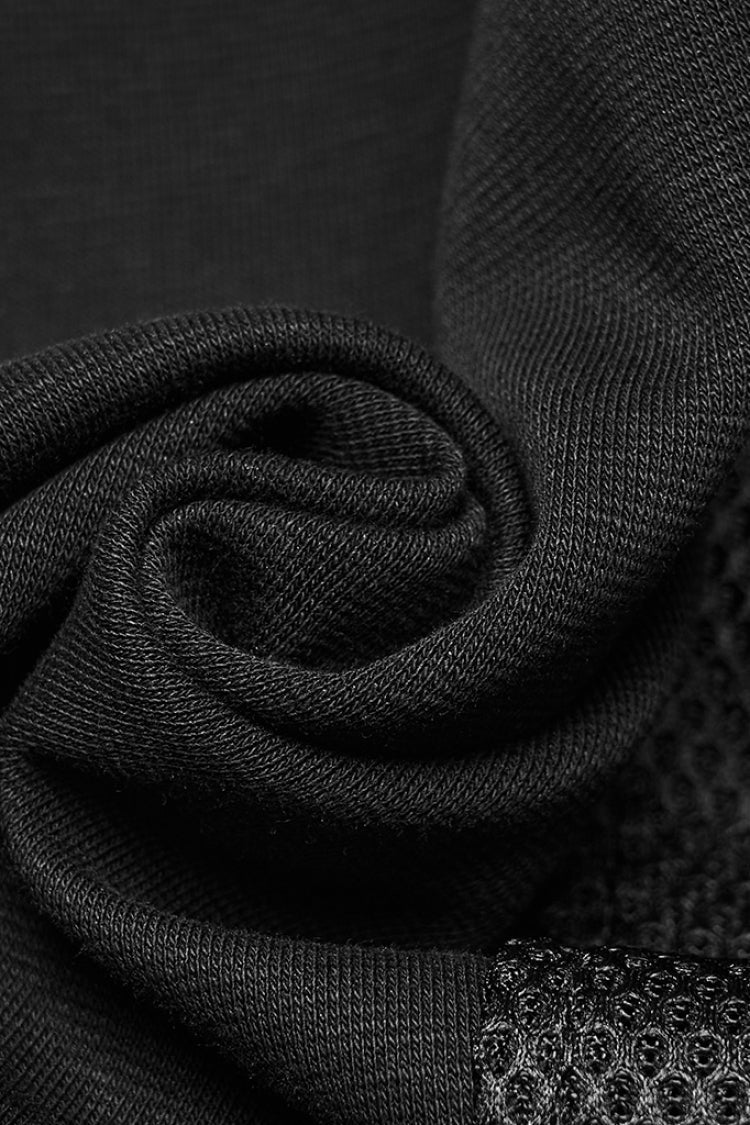 Men's Punk Vest with Hood and Zipper