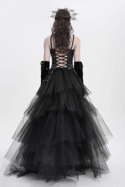 No-Sleeve Embroidery Chain Gothic Waistcoat