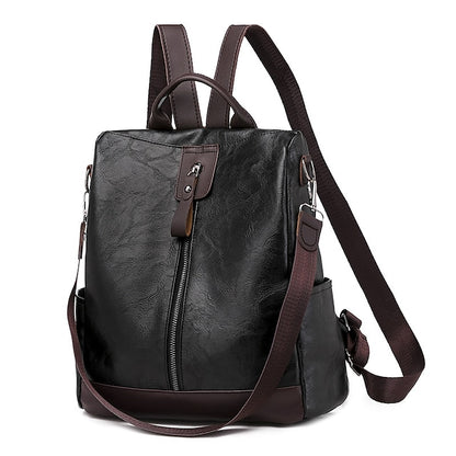 Convertible Backpack Faux Leather Caramel Purse Women's