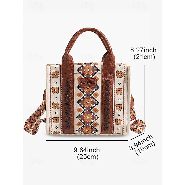 – Ethnic Bag Vintage-Inspired Women's Tote Print Boho