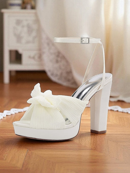 with Women's Ankle High Platform Strap Sandals Heel White