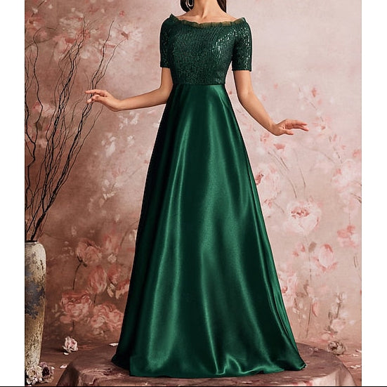 Bride A-Line of Formal Mother Gown Evening Sparkle the Dress