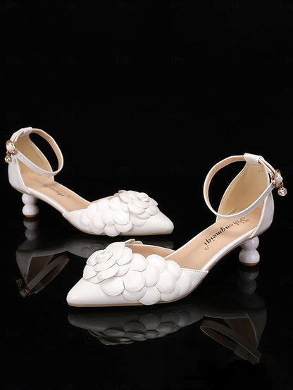 White Shoes Bridal Clutch Floral-Embellished with Matching –