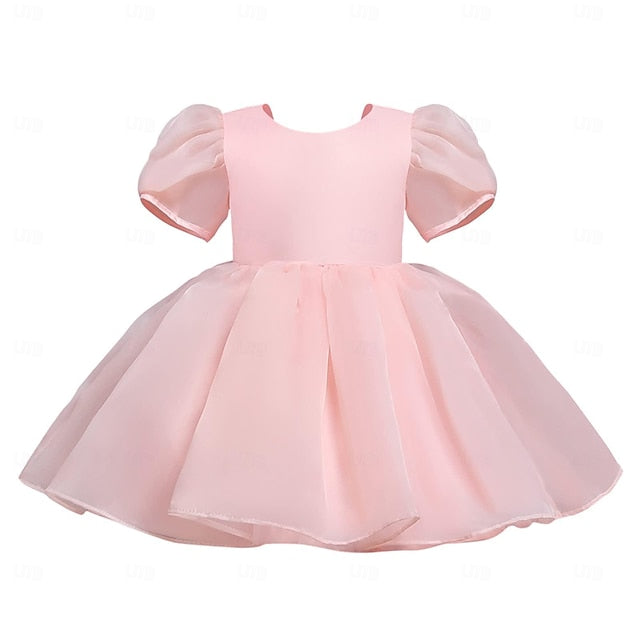 Girls' Flower Dress Solid Party Kids Girl Color