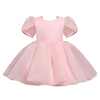 Girls' Flower Dress Solid Party Kids Girl Color