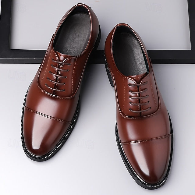 Cap-Toe Brown Classic Men's Oxford Shoes Design –