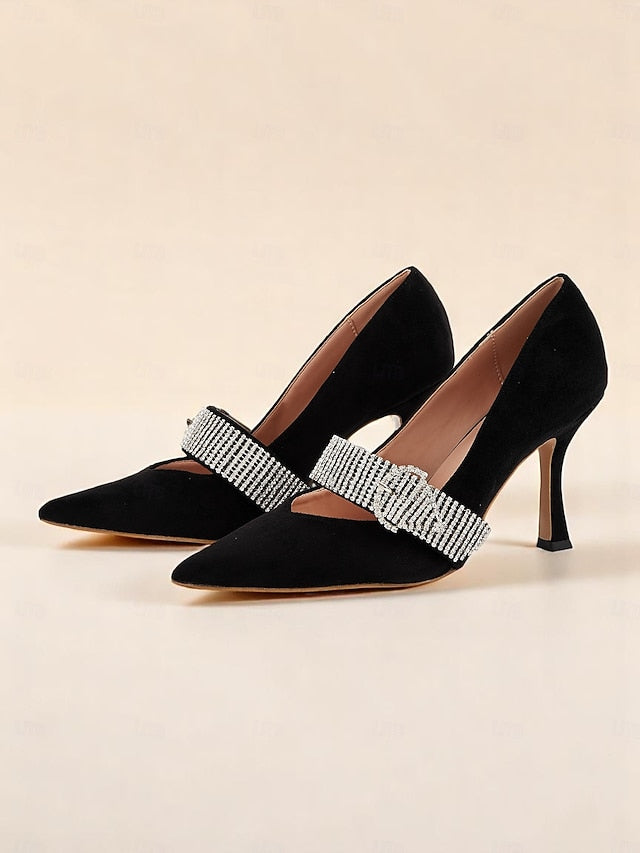 Slingback Pumps with Rhinestone-Embellished Women's