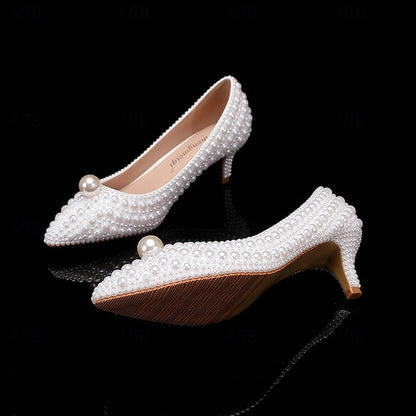 Women's Wedding Party White Shoes