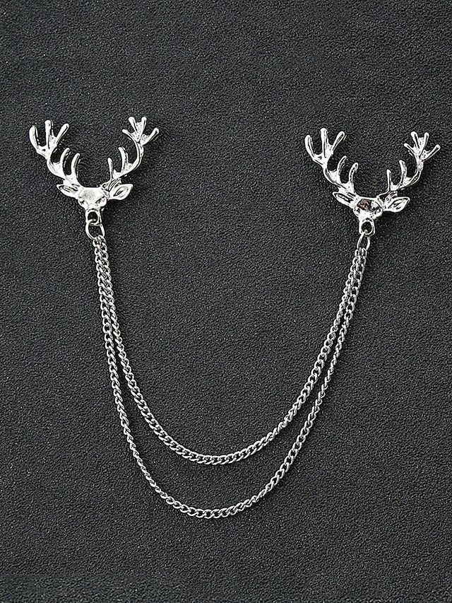 Collar Alloy Reindeer Men's Christmas – Elegant Pins