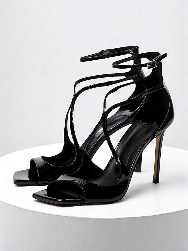 Satin Elegant Heels Crisscross - Stiletto Lavender Women's