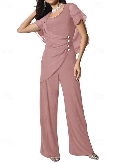 Pantsuit Bride Elegant of Jumpsuit Dress Cape the / Mother