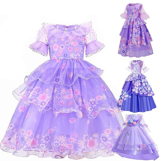 Dress Girl Flower Isabela Encanto Princess Madrigal Fairytale