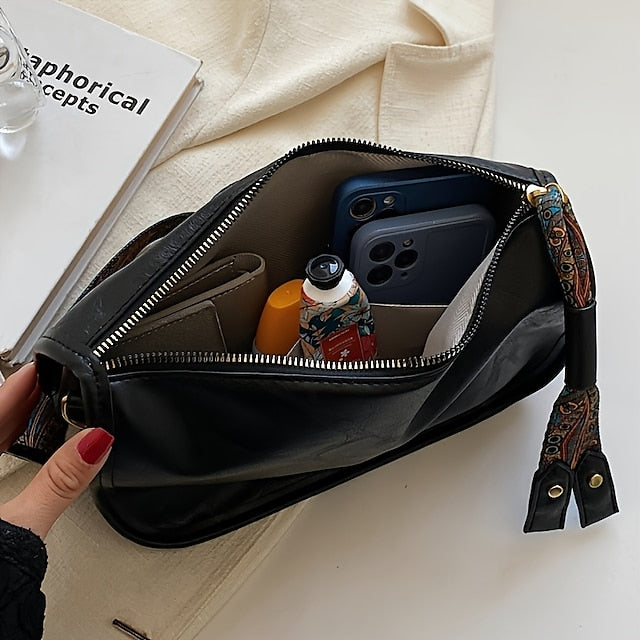 with Vintage Leather Bohemian Strap Handbag – PU Women's