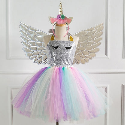 Unicorn Dress Vacation Girls' Movie Cosplay New