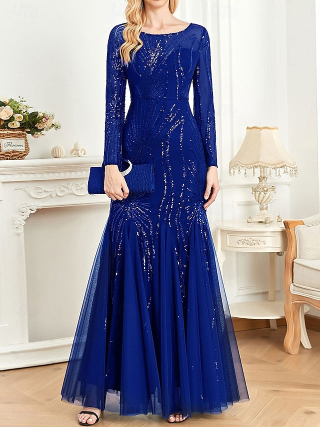 Party Crew the Floor Neck Mother of Dress Elegant Bride