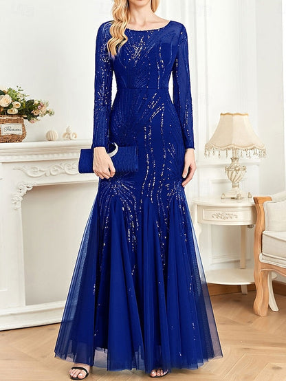 Party Crew the Floor Neck Mother of Dress Elegant Bride