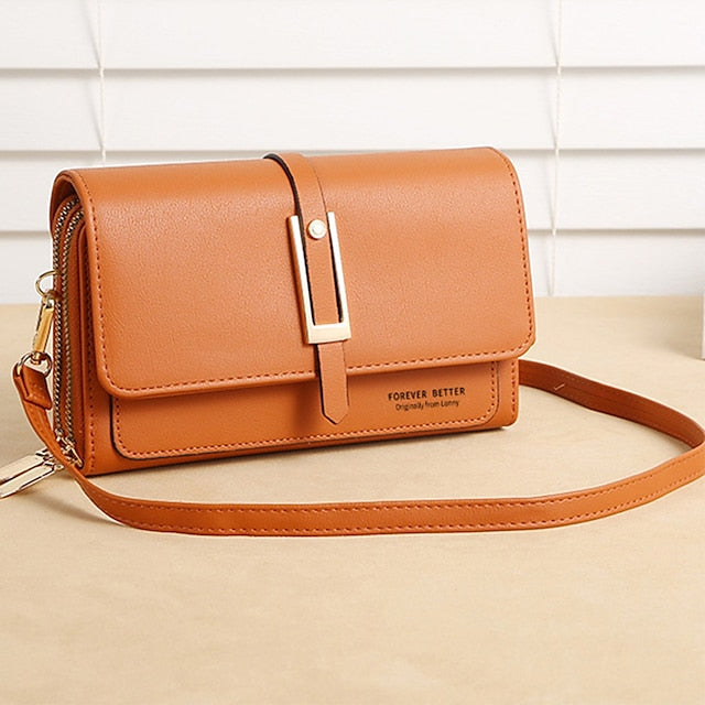 PU Crossbody Phone Bag Mobile Leather Women's Wallet