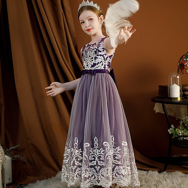 Girls' Christening Flower Kids Wedding Dress Sleeveless