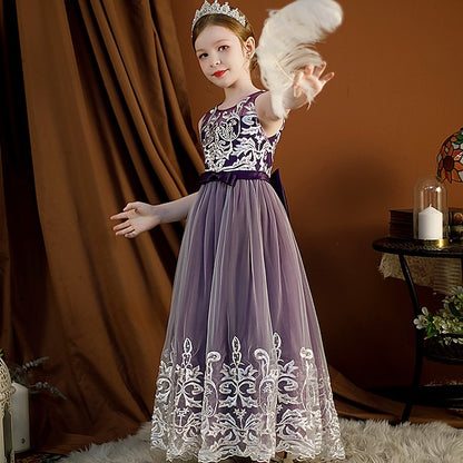 Girls' Christening Flower Kids Wedding Dress Sleeveless