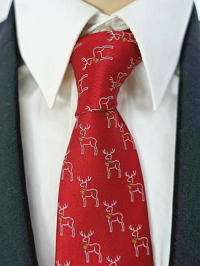 Christmas Men's Necktie Santa with