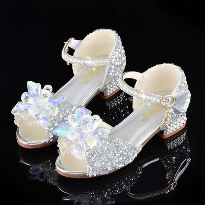 Crystal Flower Rhinestone Glittery – Girls' Shoes