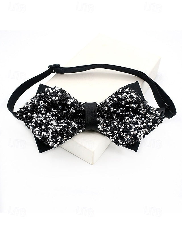 – Bow Sparkling Sequins Tie Men's Polyester Christmas