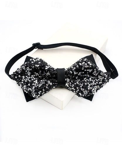 – Bow Sparkling Sequins Tie Men's Polyester Christmas