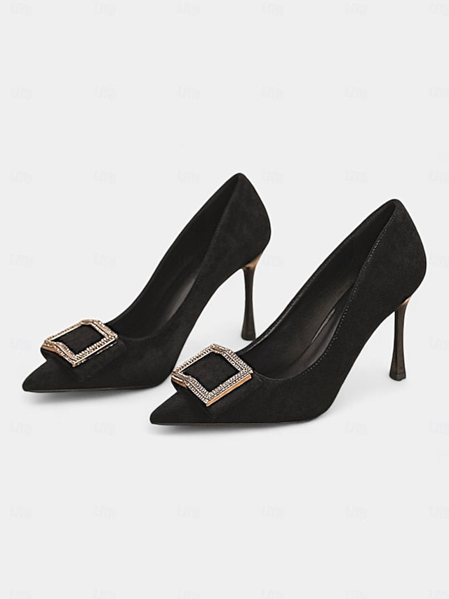 Pointed – Champagne Women's Heels Toe Elegant Buckle