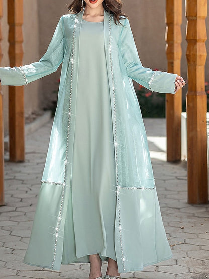 of A-Line Mother Neck Vintage Crew Bride Floor Elegant the Dress