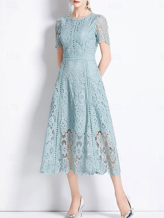 Tea the Dress Length Neck Elegant Mother Bride of Crew