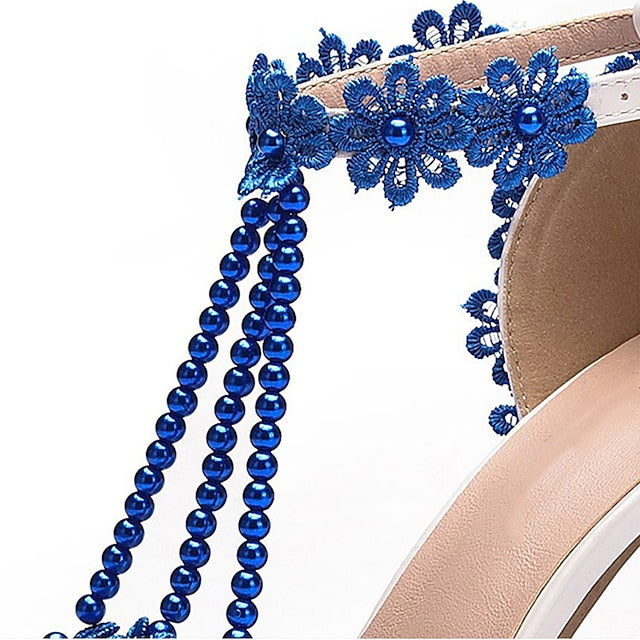 Lace Shoes Pointed Bridal High Heel Wedding Women's