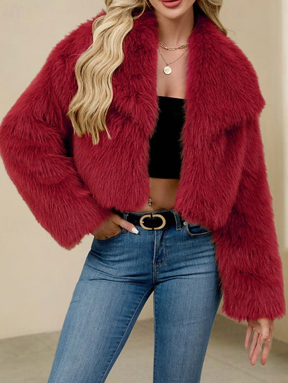 Fur Warm Coat Comfortable Women's Faux Leathers Furs