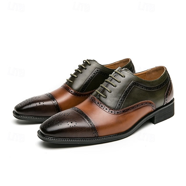 Oxford Wingtip Brown Men's and Shoes – Black Faux Leather