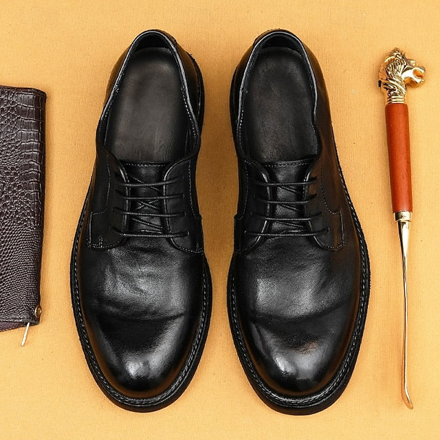 Men's Shoes Welt with Goodyear Tan Clean Leather Derby and