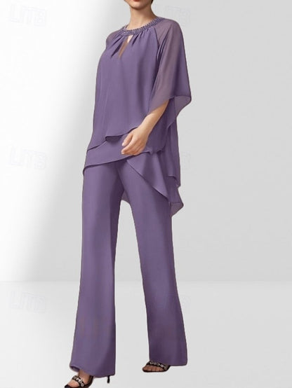 Piece of Two Pantsuit the Bride Dress Wedding Mother Guest