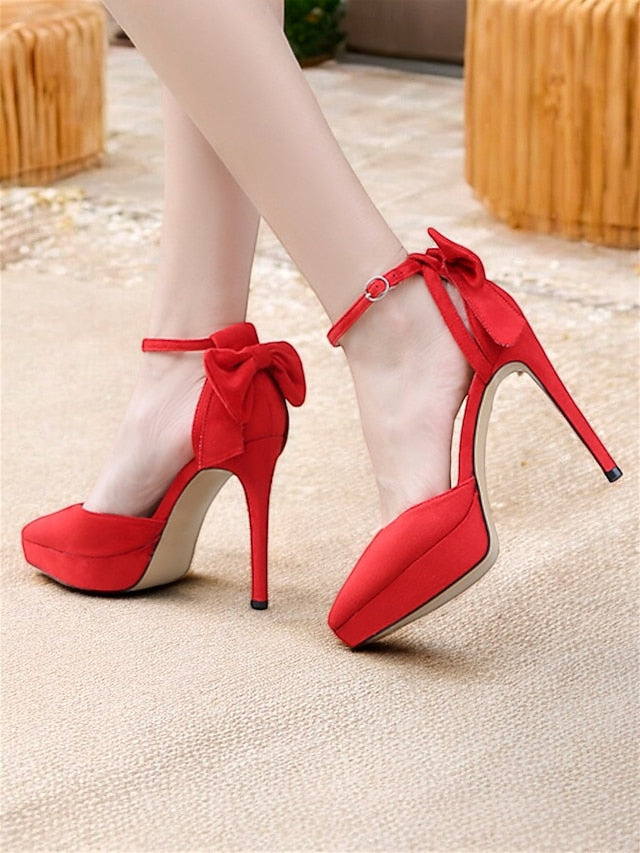 with Heels Platform Ankle Stiletto Elegant Women's Strap