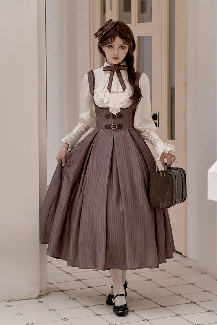 Manchester Striped Sweet Lolita Long Dress With Support