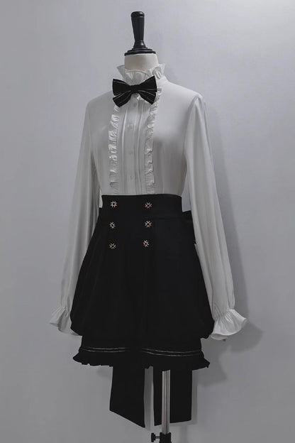 Ivory Anxious Rabbit Long-Sleeve Ouji Gothic Lolita Blouse