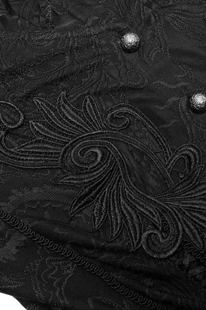 Ebony Flared-Sleeve Sheer Lace Fitted Hooded Gothic Dress