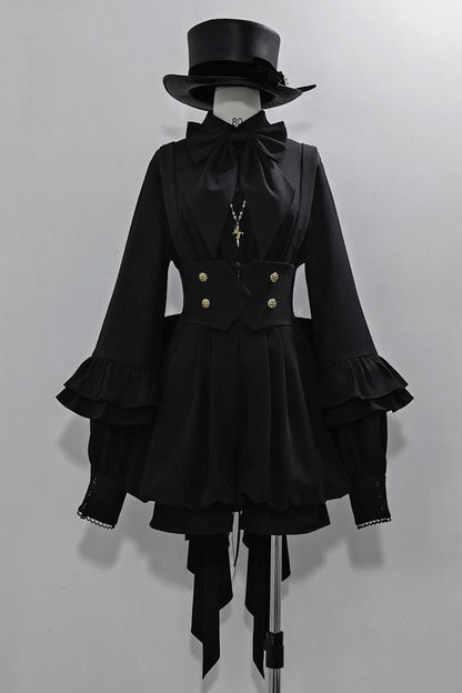 Ebony Long-Sleeve Vintage Prince Ouji Lolita Blouse