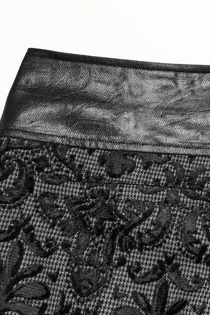 Floral Embroidery Buckle Gothic Trousers for Men