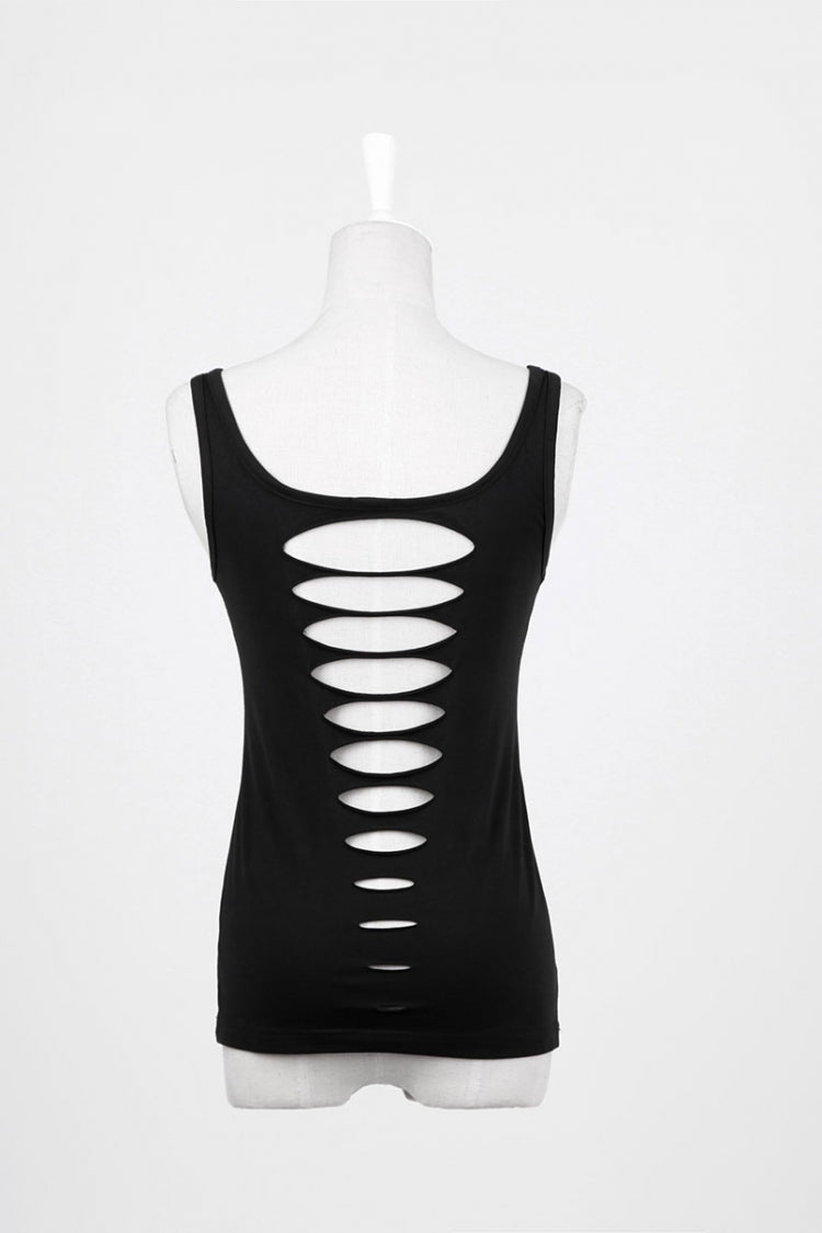 No-Sleeve Slim Ripped Steampunk Waistcoat