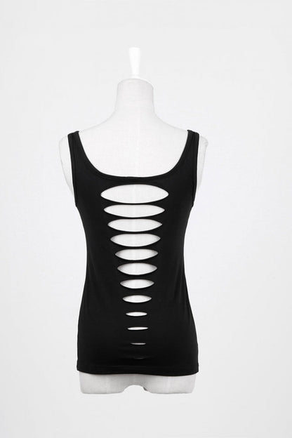 No-Sleeve Slim Ripped Steampunk Waistcoat