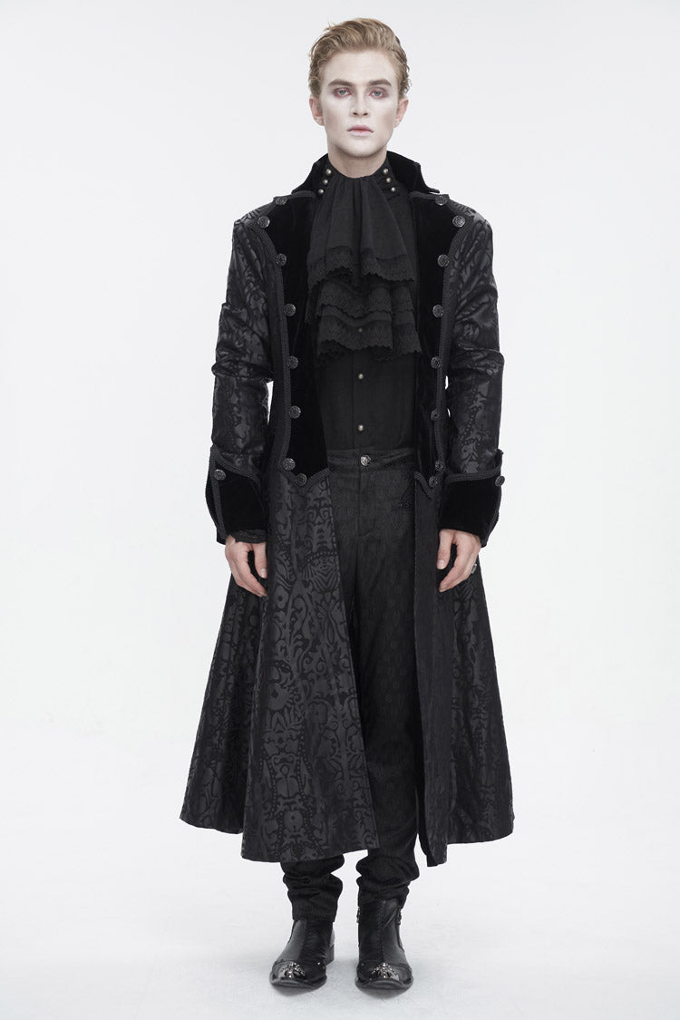 Puff-Sleeve Ruffled Lace Gothic Shirt for Men