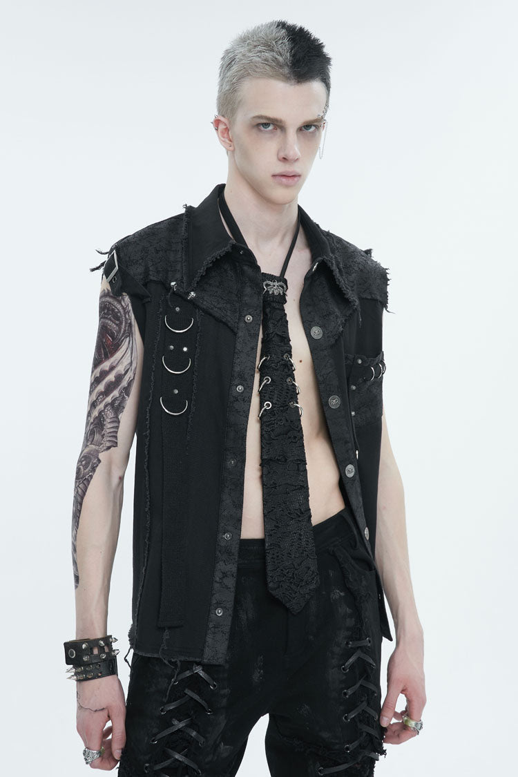 Jet Buckle Splice Raw Punk Vest